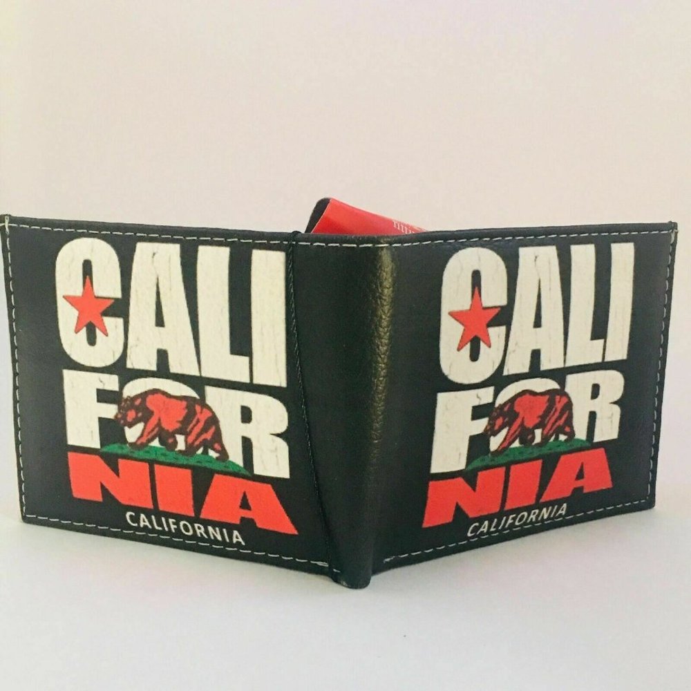 California Republic Bear Men's Leather Wallet